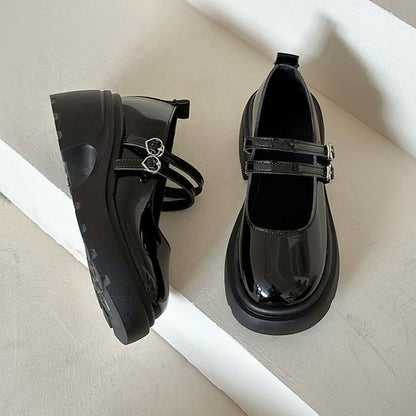 Platform Patent Leather Mary Jane Shoes