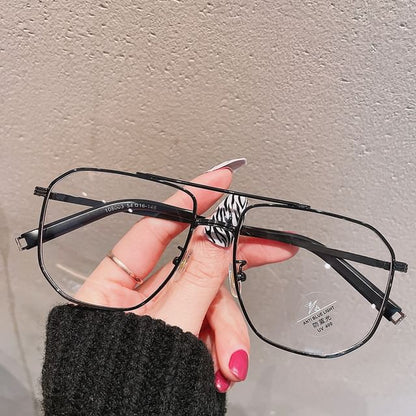 Square Metal Frame Blue Light Blocking Glasses