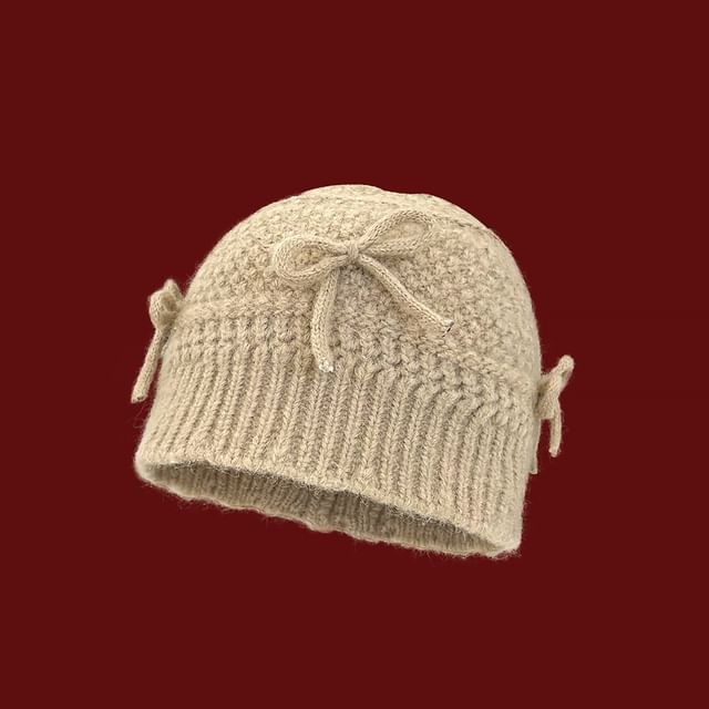 Bow Knit Beanie