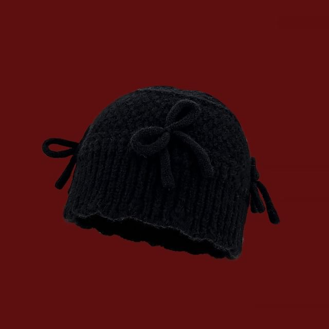 Bow Knit Beanie