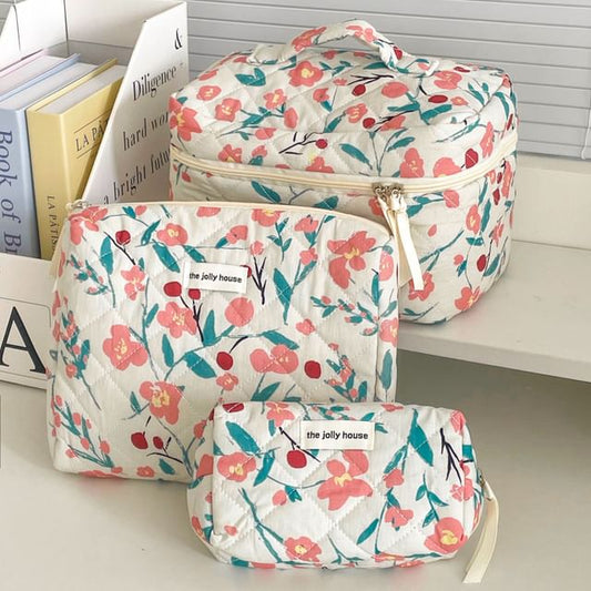 Floral Fabric Makeup Bag / Clutch / Pencil Case (Various Designs)