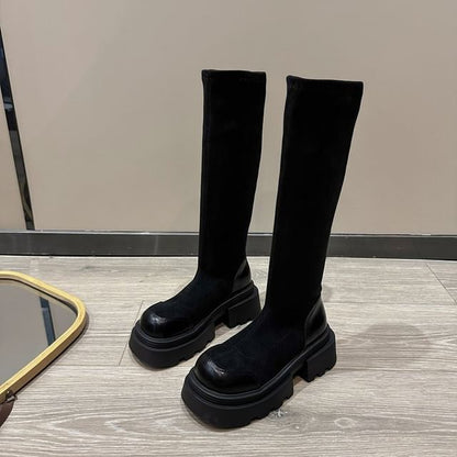 Tall Platform Cap Toe Boots