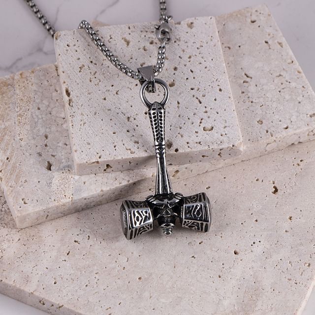 Stainless Steel Mjolnir Hammer Pendant / Necklace / Set