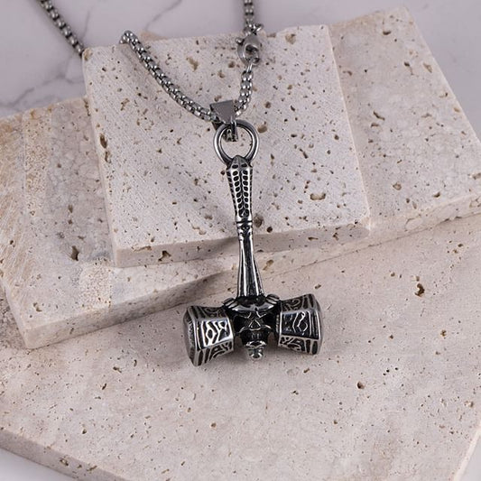 Stainless Steel Mjolnir Hammer Pendant / Necklace / Set