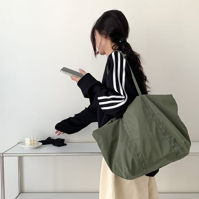 Plain Nylon Tote Bag