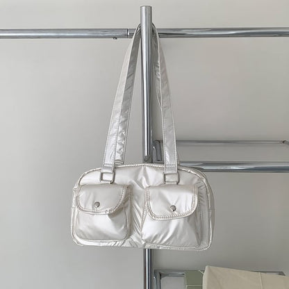 Plain Multi-Pocket Tote Bag