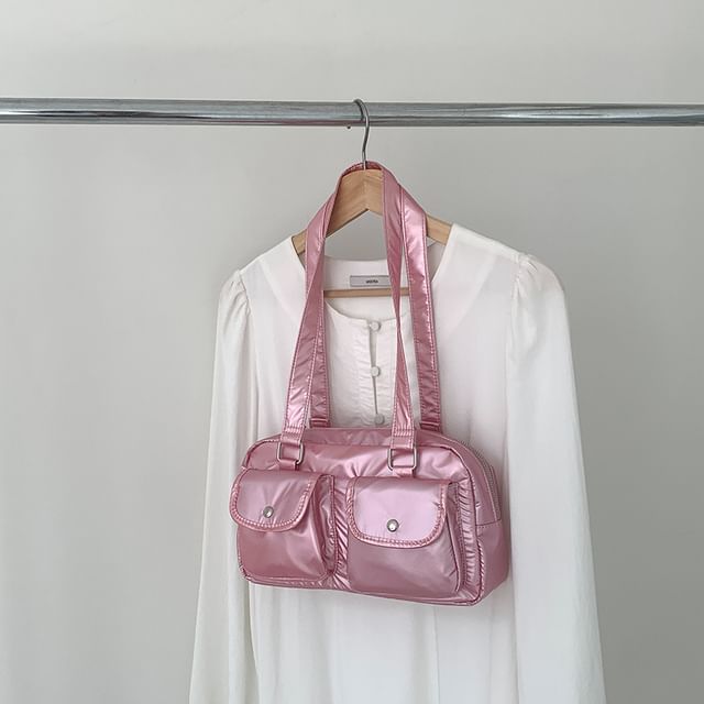 Plain Multi-Pocket Tote Bag