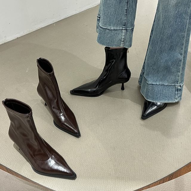 Pointy Stiletto Heel Short Boots