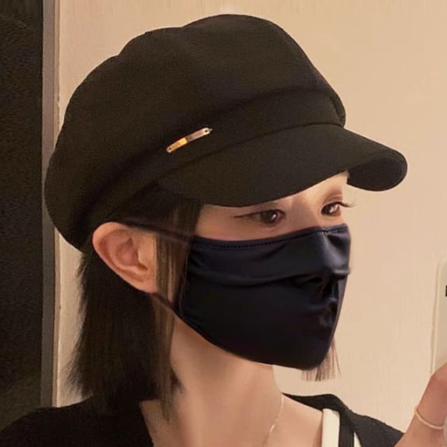 Plain Wool Newsboy Cap