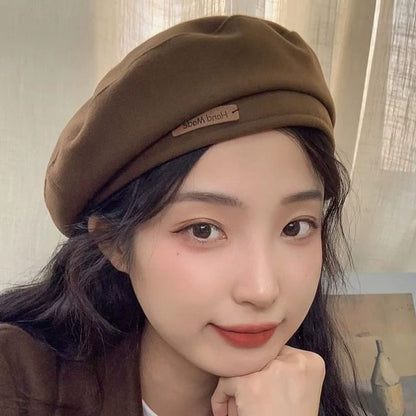 Plain Wool Blend Beret