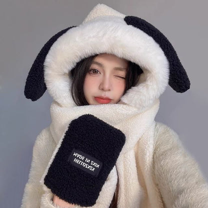 Dog Ear Hooded Scarf