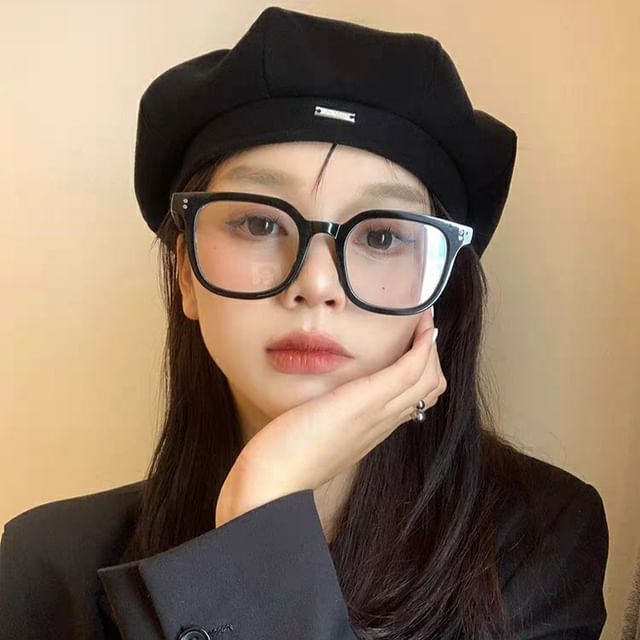 Plain Wool Blend Beret