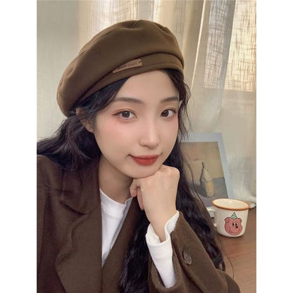 Plain Wool Blend Beret