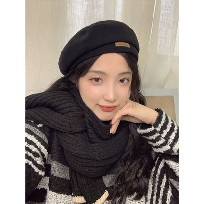 Plain Wool Blend Beret