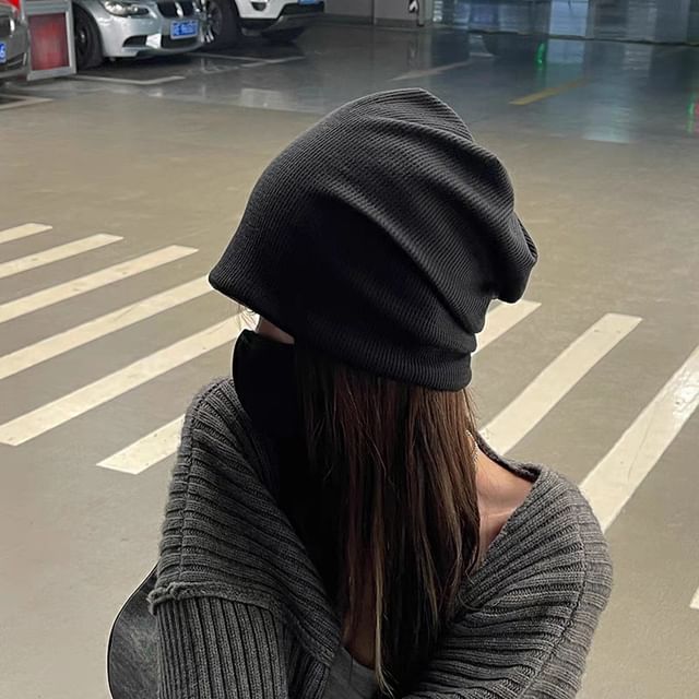 Plain Bowknot Beanie