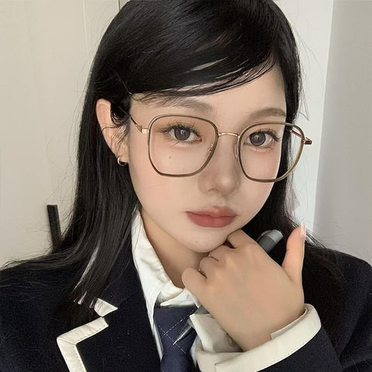 Square Metal Frame Glasses