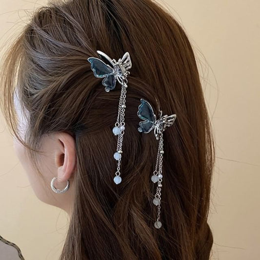 Butterfly Beaded Hair Clip / Set
