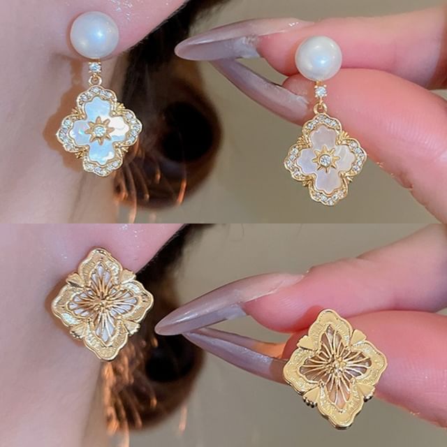 Flower Drop Earring