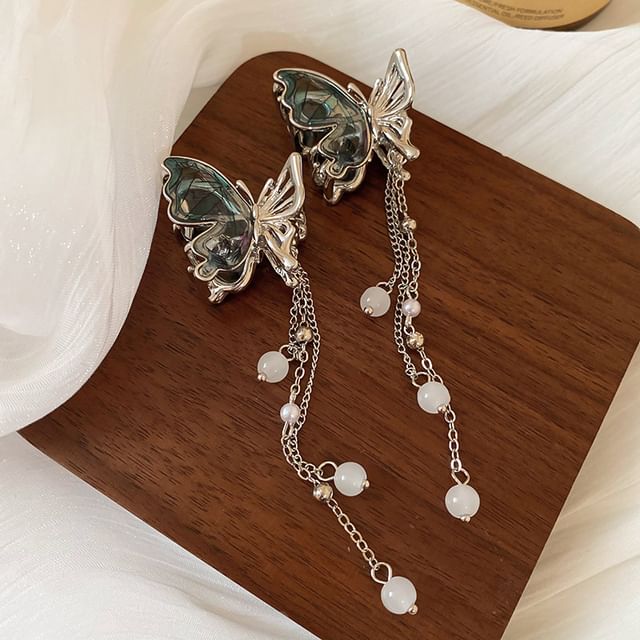 Butterfly Beaded Hair Clip / Set