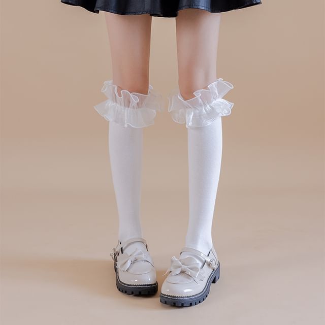 Plain Ruffle Socks