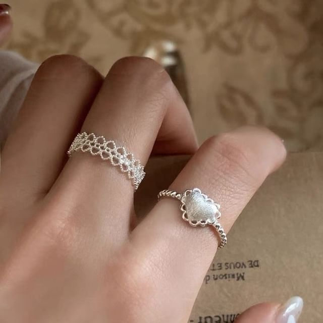 Bague coeur ouvert