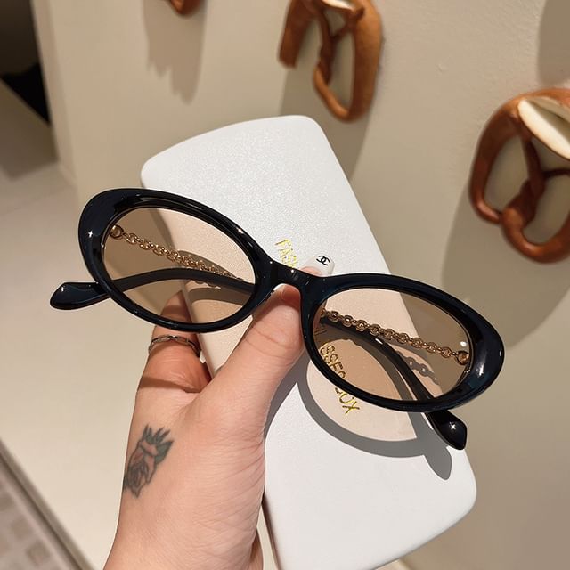 Oval Plastic Sunglasses