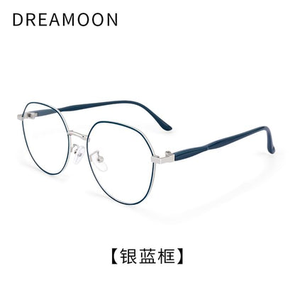 Round Metal Frame Blue Light Blocking Eyeglasses