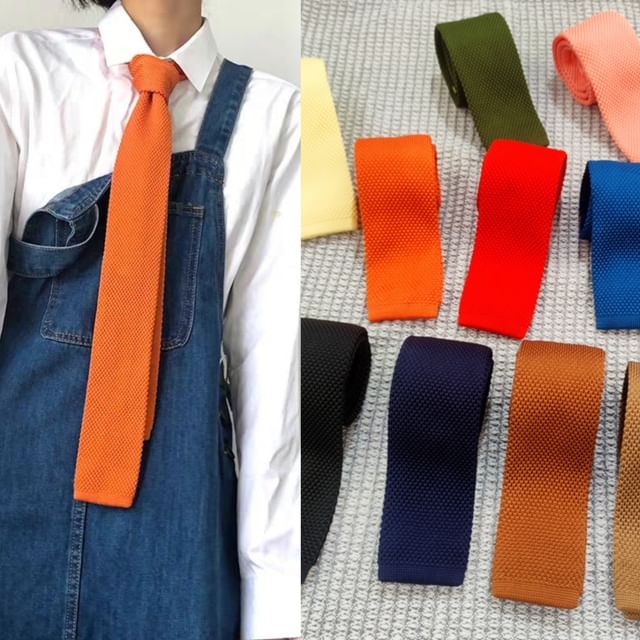 Plain Knit Neck Tie