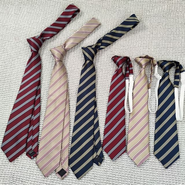 Striped Neck Tie / Pre Tied Neck Tie