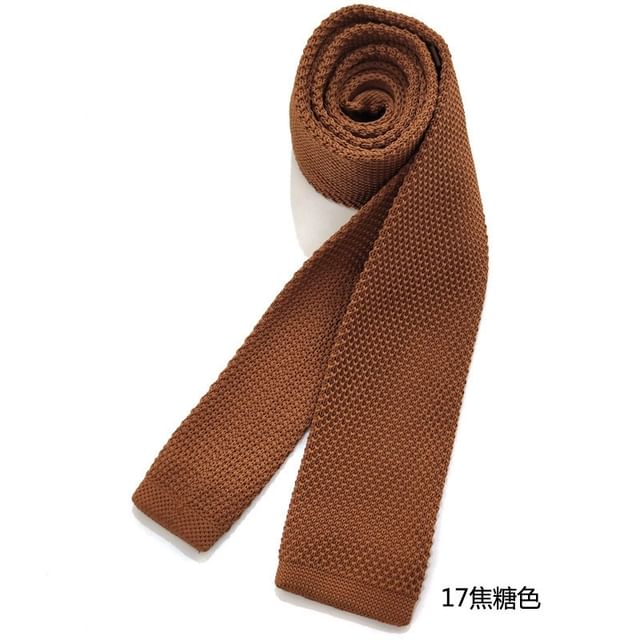 Plain Knit Neck Tie