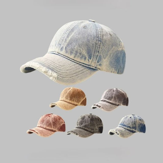 Dye Distressed Baseball Cap Tie