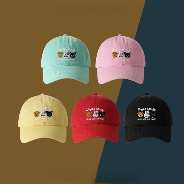 Baseball Cartoon Embroidered Cap