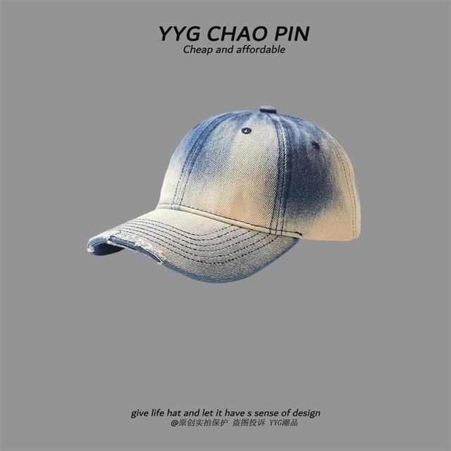 Denim Tie Cap Dye Baseball