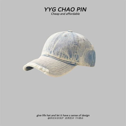 Dye Distressed Baseball Cap Tie