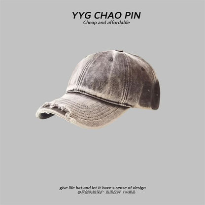 Dye Distressed Baseball Cap Tie