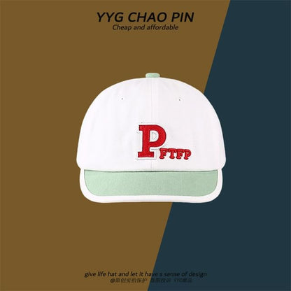 Embroidered Letter Cap Baseball