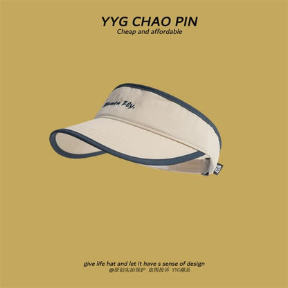 Embroidered Sun Visor Letter