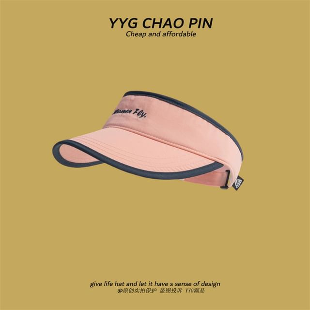 Embroidered Sun Visor Letter