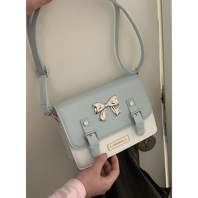 Bow Accent Buckled Satchel Bag