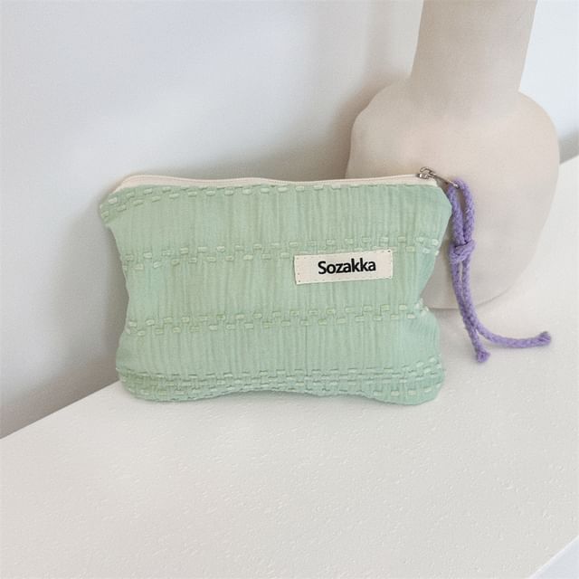 Textured Zip Pouch