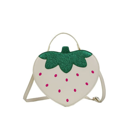 Strawberry Faux Leather Crossbody Bag