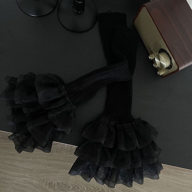 Lace Ruffle Leg Warmers