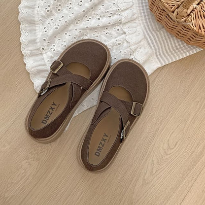 Platform Plain Mary Jane Flats