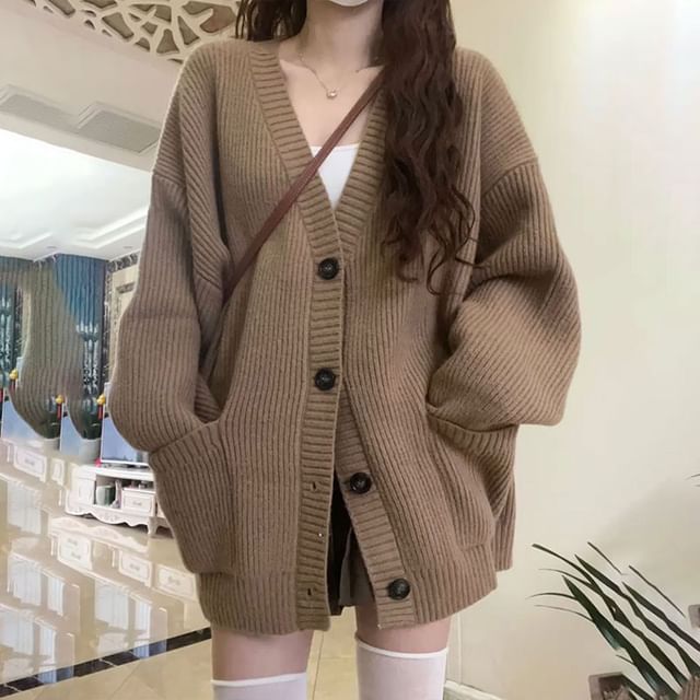 Oversized V-Neck Cardigan