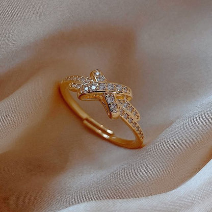 Faux Gemstone Rhinestone Alloy Open Ring (Various Designs)