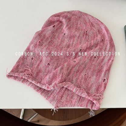 Distressed Frayed Beanie