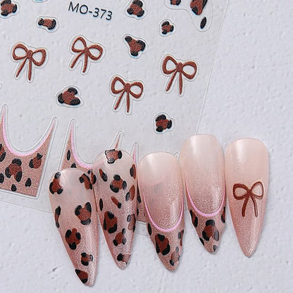 Leopard Print Nail Art Stickers (Various Designs)