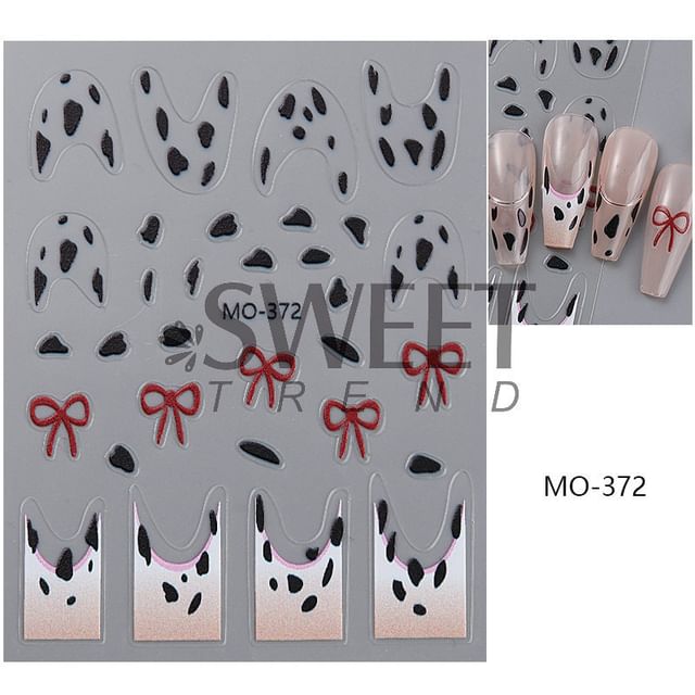 Leopard Print Nail Art Stickers (Various Designs)