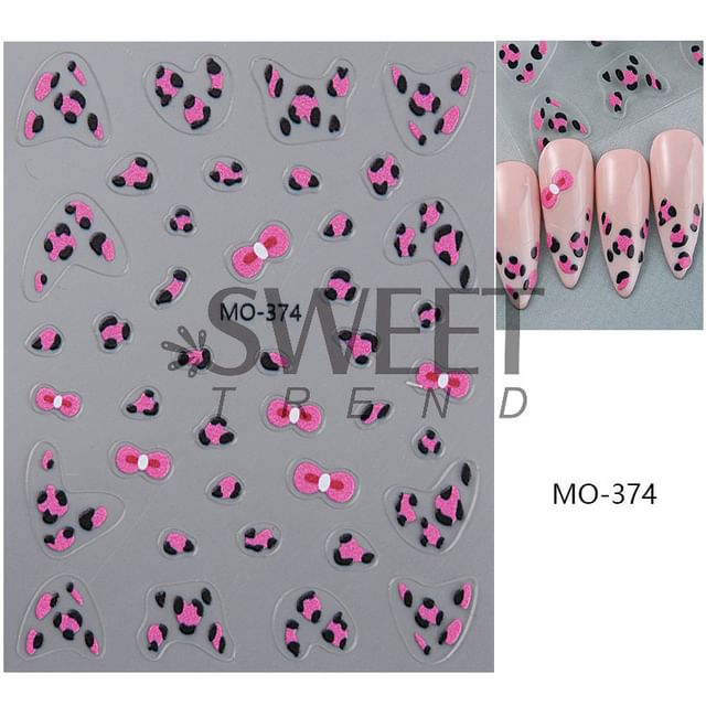 Leopard Print Nail Art Stickers (Various Designs)