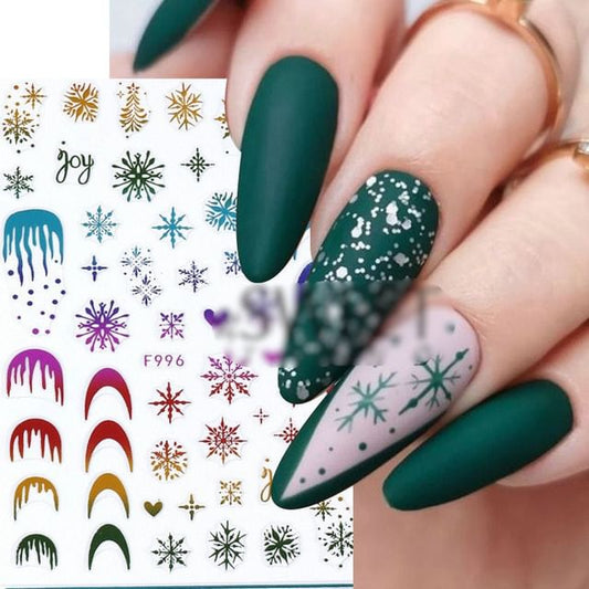 Christmas Nail Art Stickers (Various Designs)